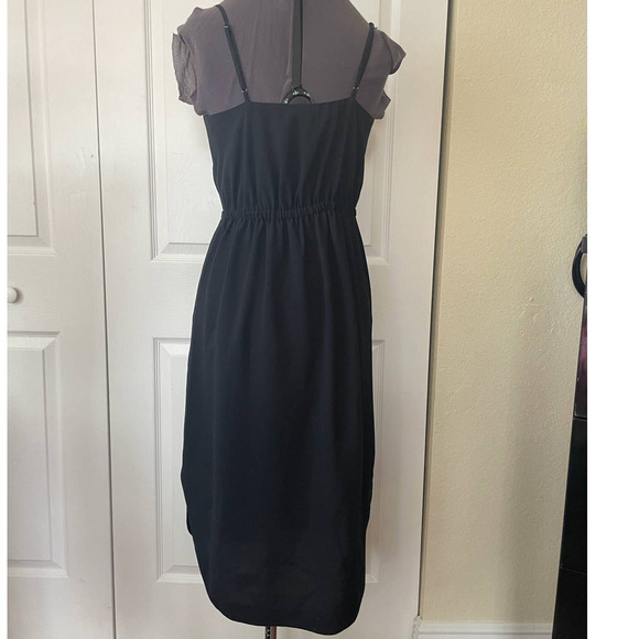 NWT Madewell Surplice Black Spaghetti Strap Camisole Dress, Size 2 🗣 - Picture 3 of 3